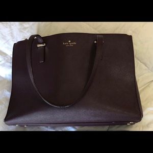 Kate Spade Purple Saffano leather bag purse tote